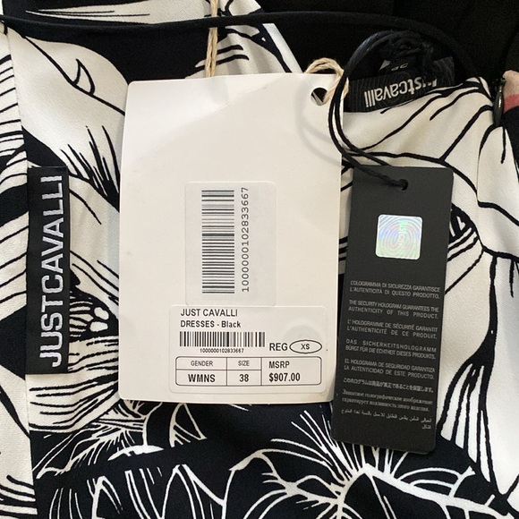 Just Cavalli Double Patterned Maxi Dress With Crisscross Straps Size 38 NWT - Picture 10 of 13